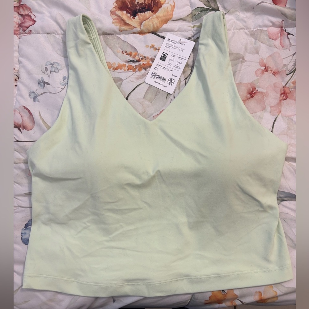 NWT Athleta Transcend V-Neck Crop Bra, Size M for D-DD+ Cups
